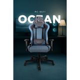Rampage MC-8671 Ocean Mavi/Gri Oyuncu Koltuğu 100 kg Taşıma Kapasitesi ile Ergonomik Konfor - Mavi - Gri