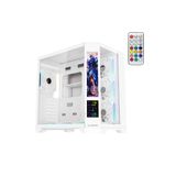 Rampage NOVA V2 9.16'' ve 5.5'' iki Lcd Ekranlı Hub+Kumanda Beyaz 7x12cm ARGB Pwm Fan Gaming Oyuncu Kasası