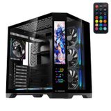 Rampage NOVA V2 Mid-Tower Gaming Kasa, 9,16 inç LCD Ekran, ARGB | 7 Adet 120mm Fan Dahil, 360mm Sıvı Soğutma Desteği, ATX/mATX/Mini-ITX Uyumlu, PWM Fan Kontrolcüsü, 418x280x435mm Ölçüler