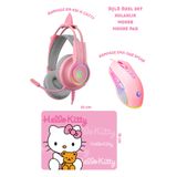 Rampage Özel PİNT 3 lü Set (Rampage SN-R10 Alquıst Kulaklık + SMX-G68 Spear Mouse + Hello Kitty Mouse Pad )