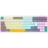 Rampage Pure Beyaz Gri Sessiz RGB Q Low Profile Membrane Oyuncu Klavyesi