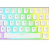 Rampage RADIANT K11 Beyaz Type-C Bağlantılı RGB Puding Keycaps US Layout Red Switch Gaming Klavye