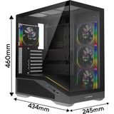 Rampage Reaper ARGB Fanlı 750 W Siyah ATX Gaming Bilgisayar Kasası