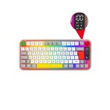 Rampage Reflect 75 Sessiz Ekranlı Şarjlı Kablosuz Bluetooth+2.4Ghz RGB Q Membrane Klavye Oyuncu Klavyesi