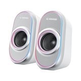 Rampage RMS-X3 2.0 6 W Beyaz Multimedia RGB Işıklı Gaming USB Bluetooth Speaker