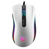 Rampage Smx-R44 Rgb Oyuncu Mouse 12800 Dpi Makrolu Drag Click Destekli USB Örgü Kablolu Beyaz Gaming Mouse