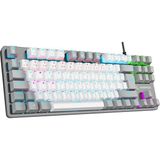 Rampage SNUG K14 Beyaz/Gri BLUE SWITCH Mekanik Gaming Oyuncu Klavye Rainbow TKL - MAVİ SWİTCH