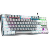 Rampage Snug K14 Beyaz/gri Blue Swıtch Mekanik Gaming Oyuncu Klavye Us Layout English Rainbow Tkl - Blue Switch - Beyaz - Gri