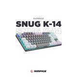 Rampage Snug K14 Rainbow Blue Switch Tkl Mekanik Klavye Oyuncu Klavyesi- Gri/beyaz