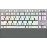 Rampage Tkl 2.4ghz+Bluetooth Kablosuz Slim Low Profile Rgb Mekanik Red Switch Türkçe Q Gaming Oyuncu Klavyesi Beyaz