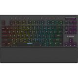 Rampage Tkl 2.4ghz+Bluetooth Kablosuz Slim Low Profile Rgb Mekanik Red Switch Türkçe Q Gaming Oyuncu Klavyesi Siyah