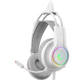 Rampage X-Catty Rm-K91 Beyaz Rgb 7.1 Usb Kablolu Kulak Üstü Oyuncu Kulaklığı