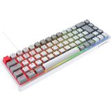 Rampage Yoru Mını Beyaz/Gri Type-C Bağlantılı Outemu Red Swich Q Mekanik Gaming Oyuncu Klavye Rgb
