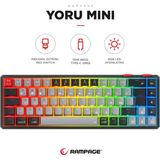 Rampage Yoru Mini Gri/Siyah Type-c Bağlantı Rgb Mekanik Gaming Oyuncu Klavyesi Red Switch Q Tr