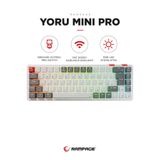 Rampage Yoru Mini Pro Gri/beyaz Wifi Bluetooth Klavye Red Switch Q Mekanik Klavye Gaming Oyuncu Klavyesi