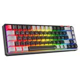 Rampage YORU Mini PRO Siyah/Gri 2.4ghz+BT5.0+Type-C Red Swich Q Mekanik Gaming Oyuncu Klavye RGB