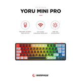 Rampage Yoru Mini Pro Type-c Rgb Red Swich Mekanik Kablosuz Oyuncu Klavyesi-siyah/gri