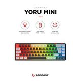 Rampage Yoru Mini Siyah/gri Type-c Bağlantılı Outemu Red Swich Q Mekanik Gaming Oyuncu Klavye Rgb Çok Renkli