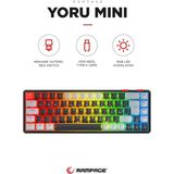 Rampage Yoru Mini Siyah/gri Type-C Bağlantılı Outemu Red Swich Q Mekanik Gaming Oyuncu Klavye Rgb - Siyah - Gri
