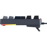Rampage Yoru Tkl Siyah/gri Type-C Bağlantılı Outemu Red Swich Q Mekanik Gaming Oyuncu Klavye Rgb - Siyah - Gri