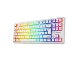 Rampage Zephyra TKL RGB Beyaz Sessiz Türkçe Q Gaming Klavye Keyboard Membrane Profesyonel Oyuncu Klavyesi