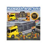 Rampalı İnşaat Tır Seti - İnşaat Taşıyıcı Tır - Kaydıraklı Kamyon - Araç Yol Seti - Tır Yol Seti - O