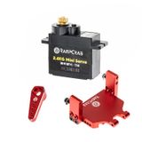 RampCrab RC Servo Motor Direksiyon Servo Tutucu ve Kol RC Otomobil Tekne Model Parçaları Eksenel SCX24 Yükseltme Parçaları Bronco Deadbolt JLU B-17 Gladiator C10 (Kırmızı