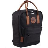 Ramsburry Unisex Su Geçirmez Imperteks Kumaş Deri Saplı Laptop Bölmeli Sırt Çantası - Siyah