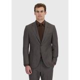 Ramsey Açık Kahve Desenli Zeroweight Slim Fit %100 Yün Takım Elbise - 6 Drop - 52