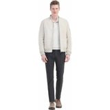 Ramsey Bej Regular Fit Dik Yaka Casual Kürk Deri Mont - 2XL