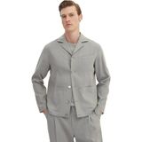 Ramsey Gri Düz Casual Fit Keten Karışımlı Takım Elbise - 6 Drop - 52