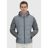 Ramsey Gri Regular Fit Kapüşonlu Casual Dokuma Mont - 2XL