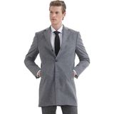 Ramsey Gri Regular Fit Şal Yaka Klasik Dokuma Palto - 46