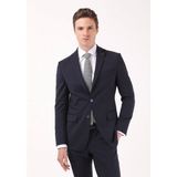 Ramsey Lacivert Düz Modern Fit %100 Yün Takım Elbise - 48 - 8 Drop