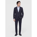 Ramsey Lacivert Mikro Modern Fit Yün Karışımlı Takım Elbise - 6 Drop - 58
