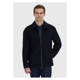 Ramsey Lacivert Regular Fit Gömlek Yaka Casual Dokuma Mont