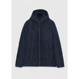 Ramsey Lacivert Regular Fit Kapüşonlu Casual Dokuma Mont - 2XL