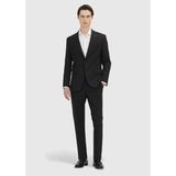 Ramsey Siyah Çizgili Zeroweight Slim Fit Yün Karışımlı Takım Elbise - 6 Drop - 60