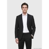 Ramsey Siyah Düz Modern Fit %100 Yün Takım Elbise - 8 Drop - 54
