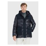 Ramsey Siyah Regular Fit Kapüşonlu Casual Dokuma Kaban