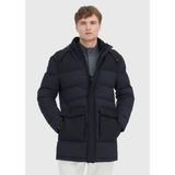 Ramsey Siyah Regular Fit Kapüşonlu Kaban Kalın Dokuma Malzeme Erkekler İçin Şık Seçim - 2XL