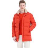 Ramsey Turuncu Regular Fit Gömlek Yaka Casual Dokuma Kaban - XL