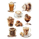 Rana İkra Art Kahve Temalı Sticker Seti (3 Sayfa 24 Adet)