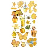 Rana İkra Art Sarı Renk Temalı Sticker Seti (4 Sayfa 128 Adet)