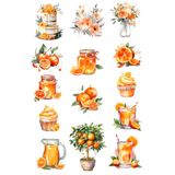 Rana İkra Art Turuncu Temalı Sticker Seti (4 Sayfa 74 Adet)