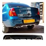 Ranault Clio 2 Sedan Difüzör Arka Tampon Eki 2 Egzoz Çıkışlı Siyah Lüx Tip