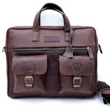 Randy Eskitme Taba Unisex Hakiki Deri Evrak&Laptop Çantası