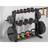 Rane Bar Ağırlık Plakası Kettlebell Dambıl Direnç Bantları Askılı Çok Amaçlı Stand - Siyah