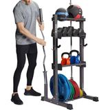 Rane Dambıl Bar Sağlık Topu Kettlebell Ağırlık Plakası Standı - Siyah