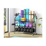Rane Fitness Equipment Pilates Yoga Fitness Dambıl Kettlebell Sağlık Topu Mat Yoga Silindir Çok Amaçlı Stand - Siyah